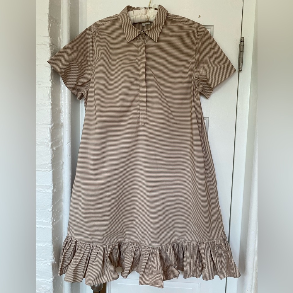 Ann Mashburn Ruffle Hem Popover Button Up Dress - Size XL